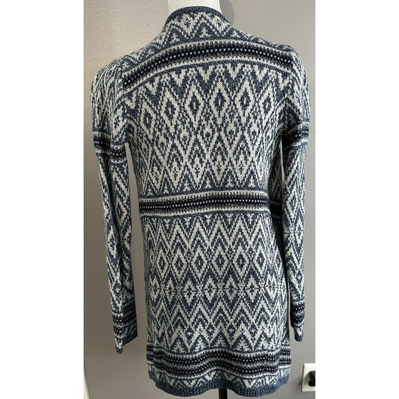 Women’s Kaisely Waterfall Open Front Blue Cardigan Long Sleeve Sweater Size S - Picture 3 of 6